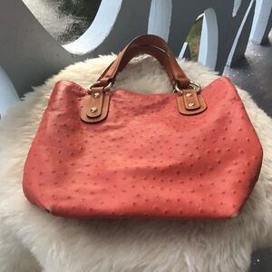 Maurizio Taiuti Genuine Ostrich Leather Tote Bag